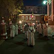 Пасхальная ночная Божественная Литургия в храме Ризоположения на Донской