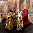 Божественная Литургия в большом соборе Донского монастыря