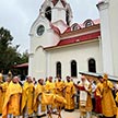 Митрополит Каширский Феогност совершил Божественную литургию в храме Архангела Михаила в Царицыне г. Москвы.