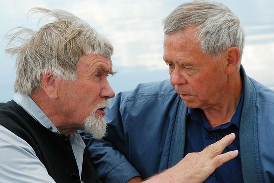 Писатели Валентин Курбатов и Валентин Распутин