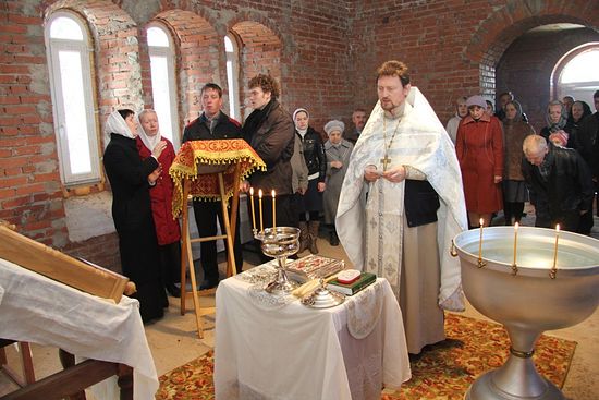Молебен в Преображенском храме